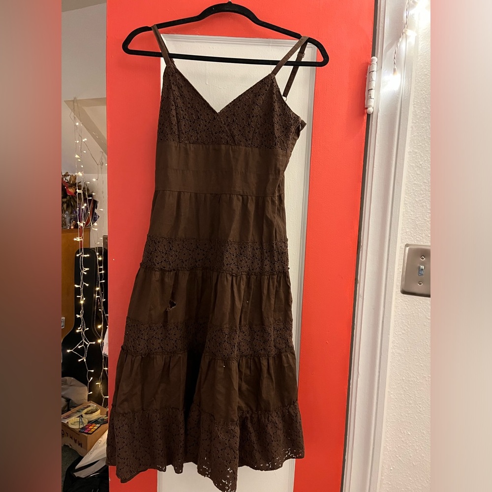 super cute brown summer dress!